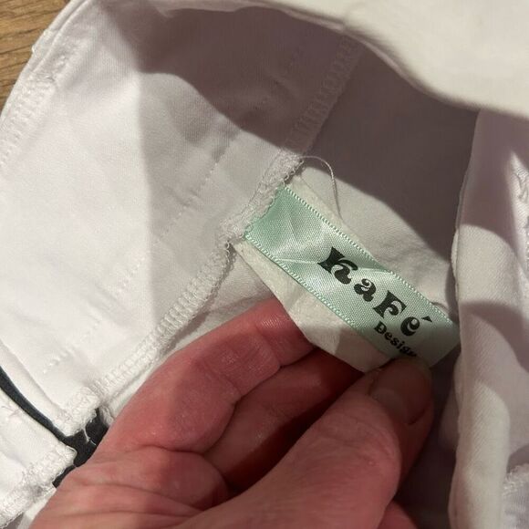 Kafe Design pencil skirt ruffle stretchy size 2 - Picture 4 of 8